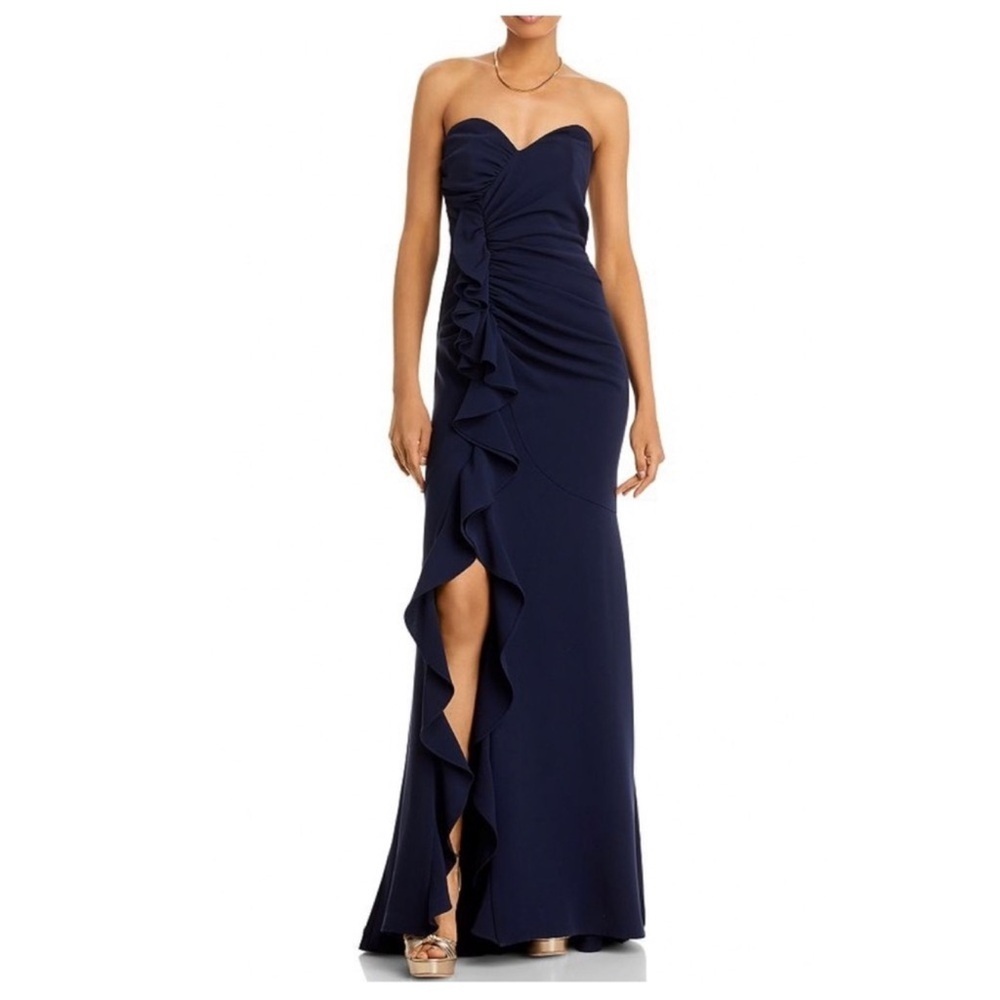 Cinq a Sept Navy Blue Hyde Gown
